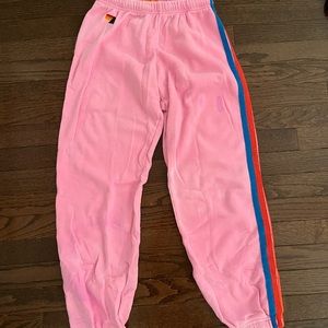 aviator nation 5 stripe sweatpants